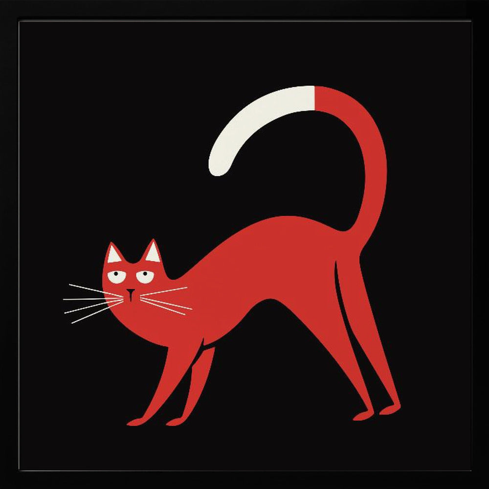 Red Cat Poster