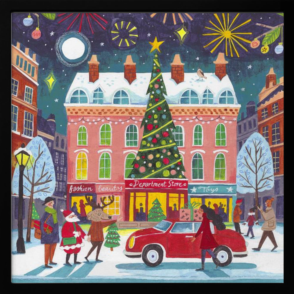 Christmas Shopping in the City Poster