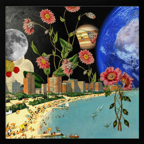 Beach With a View Collage Poster