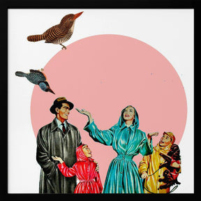 Happy Family- Surreal Collage Poster