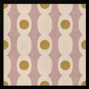 Retro Mod Geo Chain - Mauve - Mid Century Modern Poster