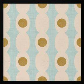 Retro Mod Geo Chain - Baby Blue - Mid Century Modern Poster