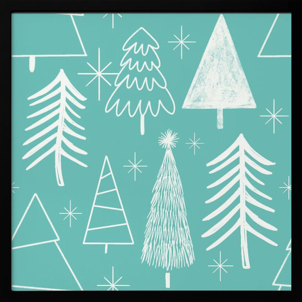 Christmas Tree Evergreen - Tree - Pine Tree Baby Blue Poster