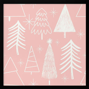 Christmas Tree Evergreen - Tree - Pine Tree Pink Poster