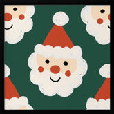 Santa Claus Retro Bold Green Poster