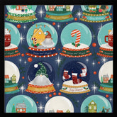 Christmas Snow Globe Navy Blue Poster