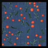 Holiday Branches &amp; Berries Blue Poster