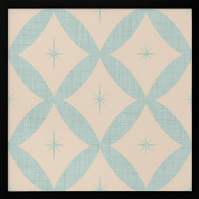 Atomic Star   Mid Century Starburst Baby Blue Poster