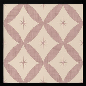 Atomic Star   Mid Century Starburst Mauve Poster