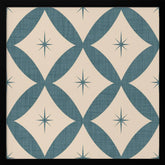 Atomic Star   Mid Century Starburst Slate Teal Poster