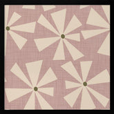 Geometric Floral Burst - Mid Century Flowers Mauve Poster