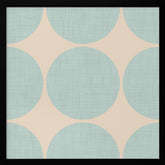 Modern Baby Blue Retro Spheres-Mid Century Modern Poster