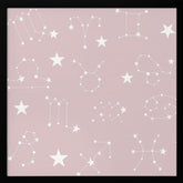 Celestial Constellation Boho-Moon and Stars In Dark Neutral- Mauve Poster