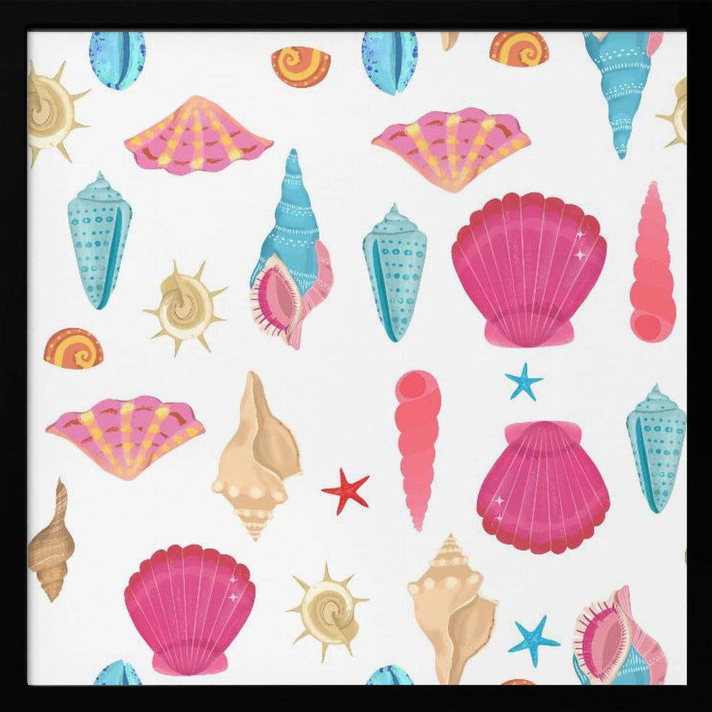 Seashell Pattern Poster