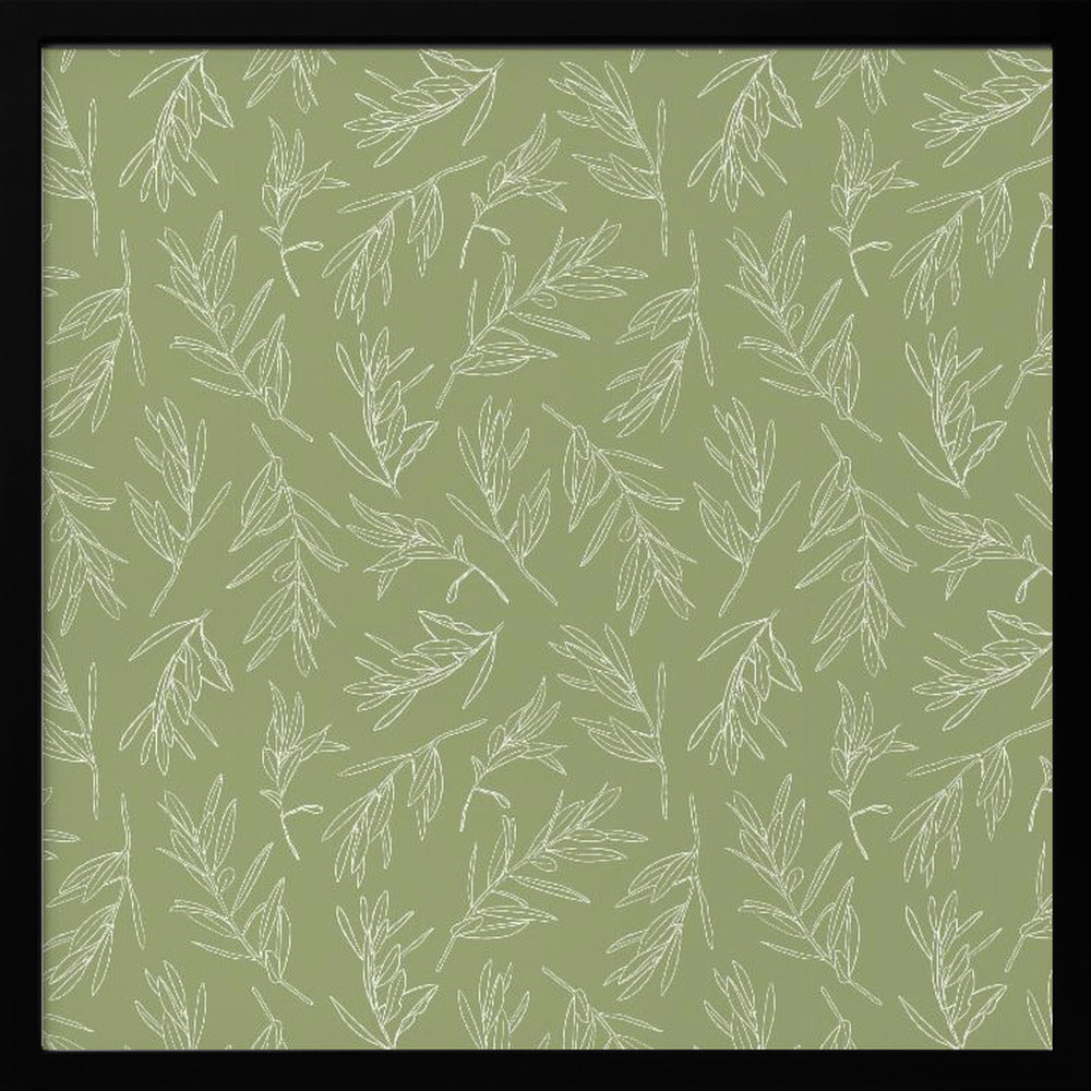 Olive Leaves Pattern Poster