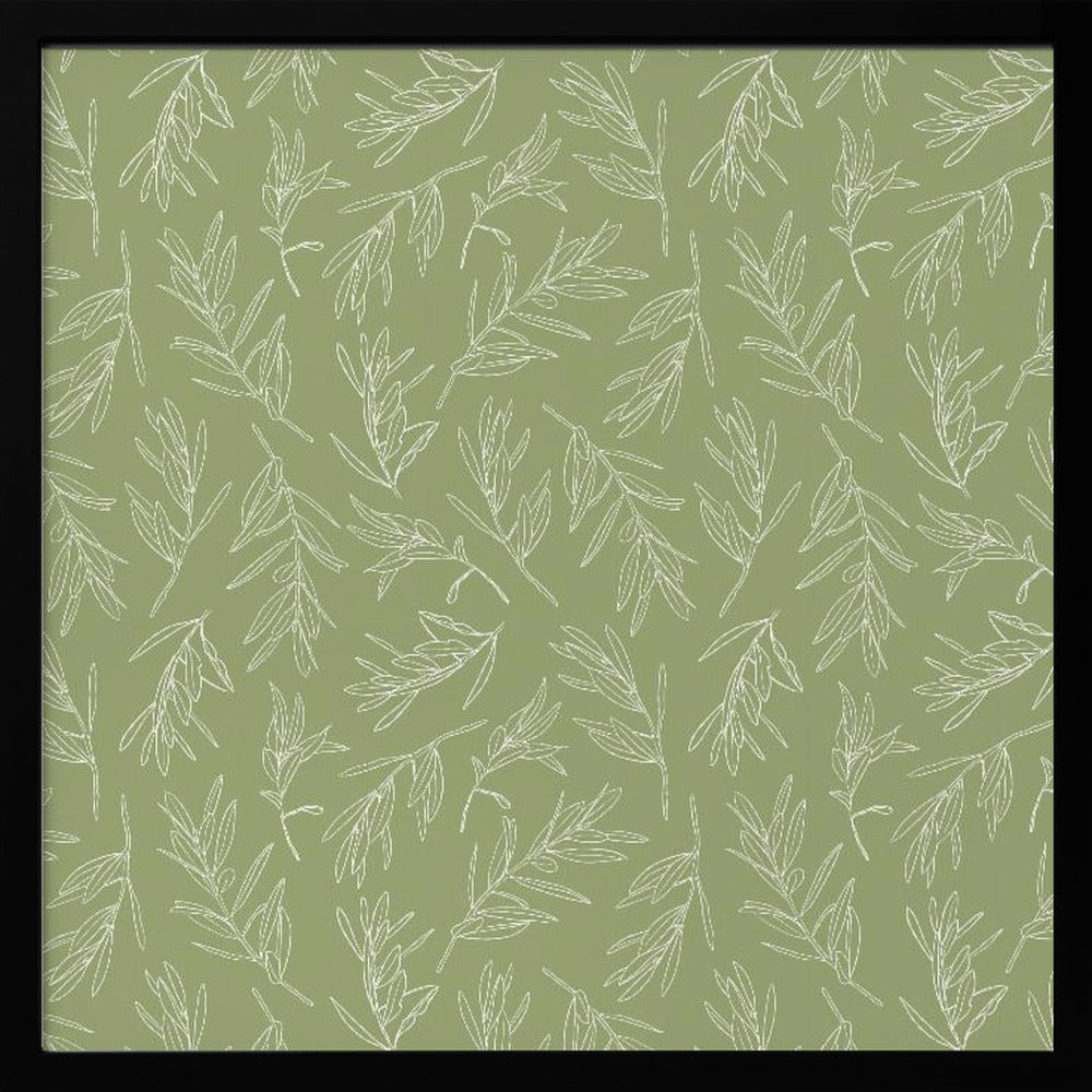 Olive Leaves Pattern Poster