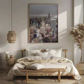 Foggy day in Manhattan Poster