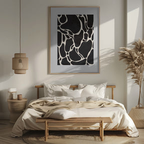 Giraffe Grey Poster