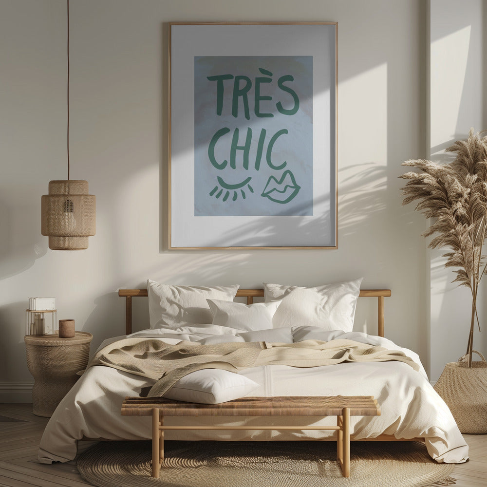 Très Chic Blue Frame Poster