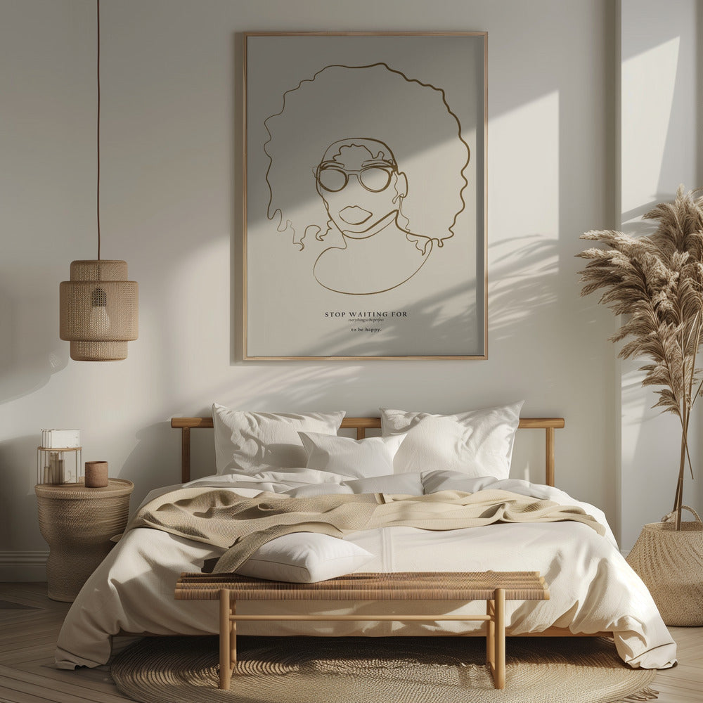 Woman face with glasses Poster