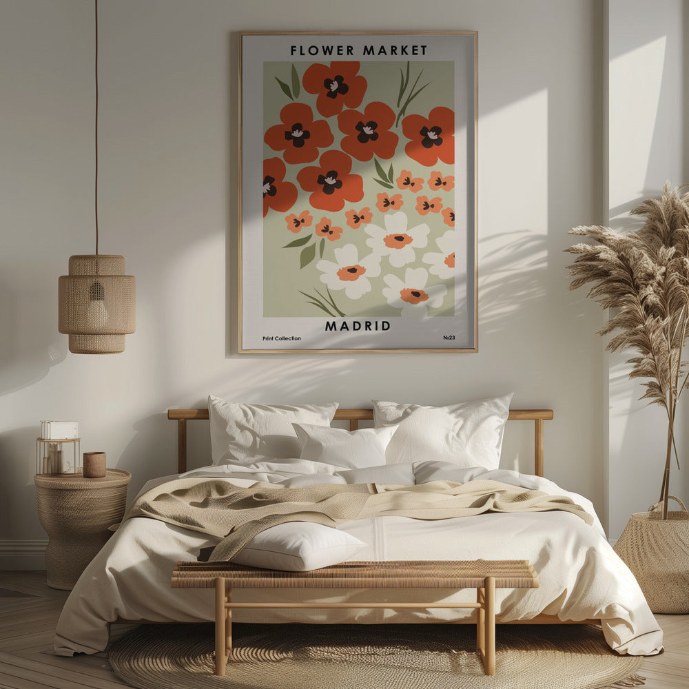 Flower Market Madrid Poster