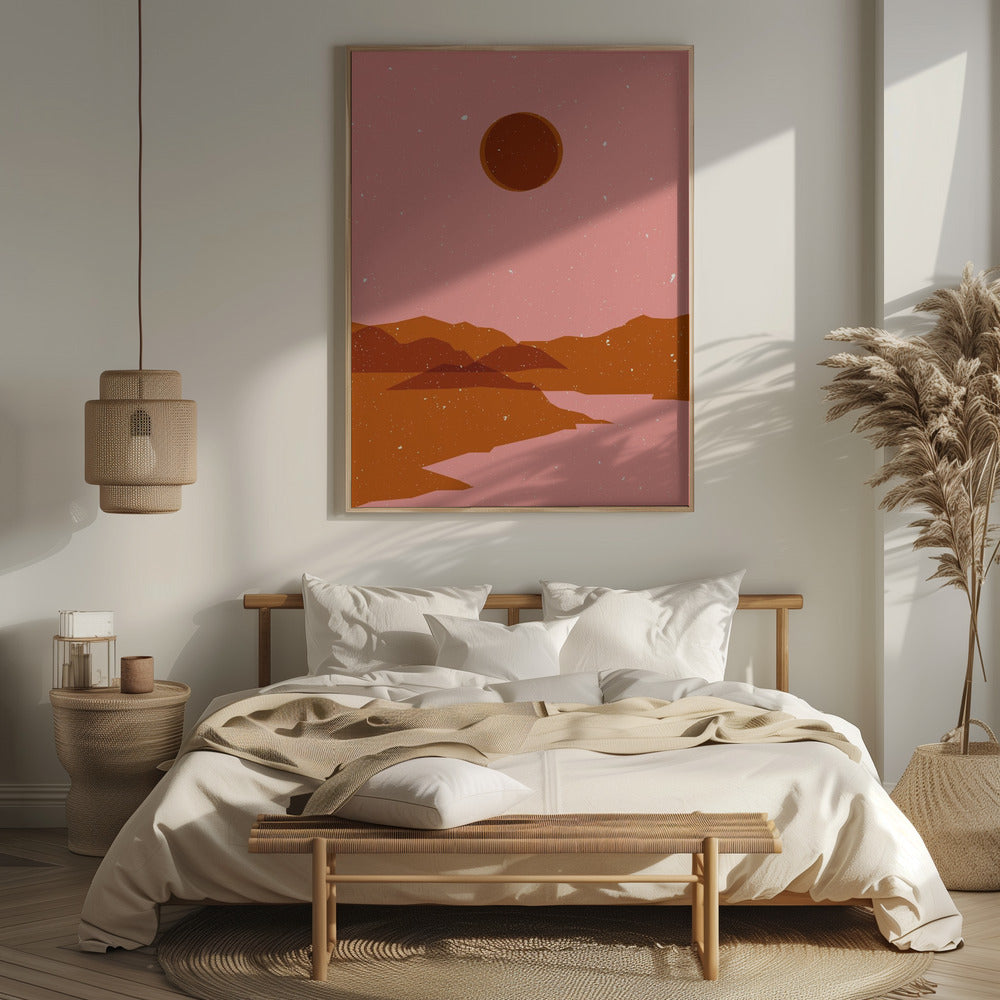 Moon  landscape Poster