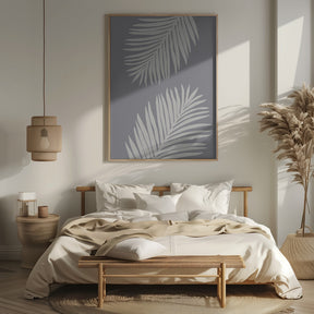 PALM LEAF 03 MEDIUM GRAY Poster