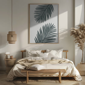 Palm Leaf Gray with tint of green 01 Poster