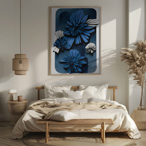 Blue Blossoms Poster