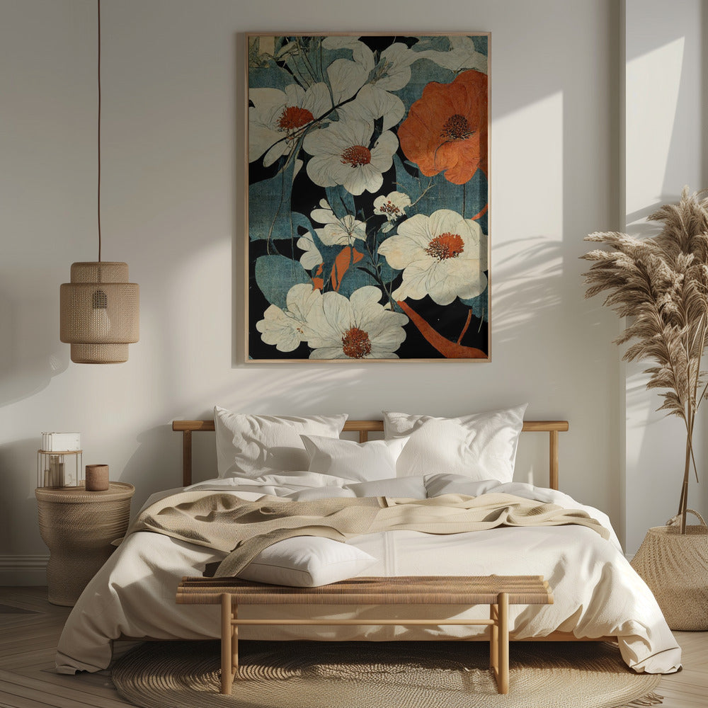 Asian Flowers Poster