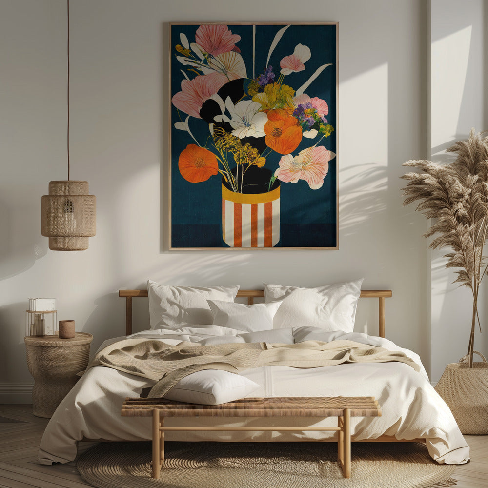 Flowers At Night Poster