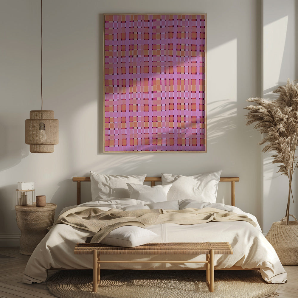 Pink Plaid Poster