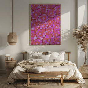 Cute Pink Blossom Pattern Poster