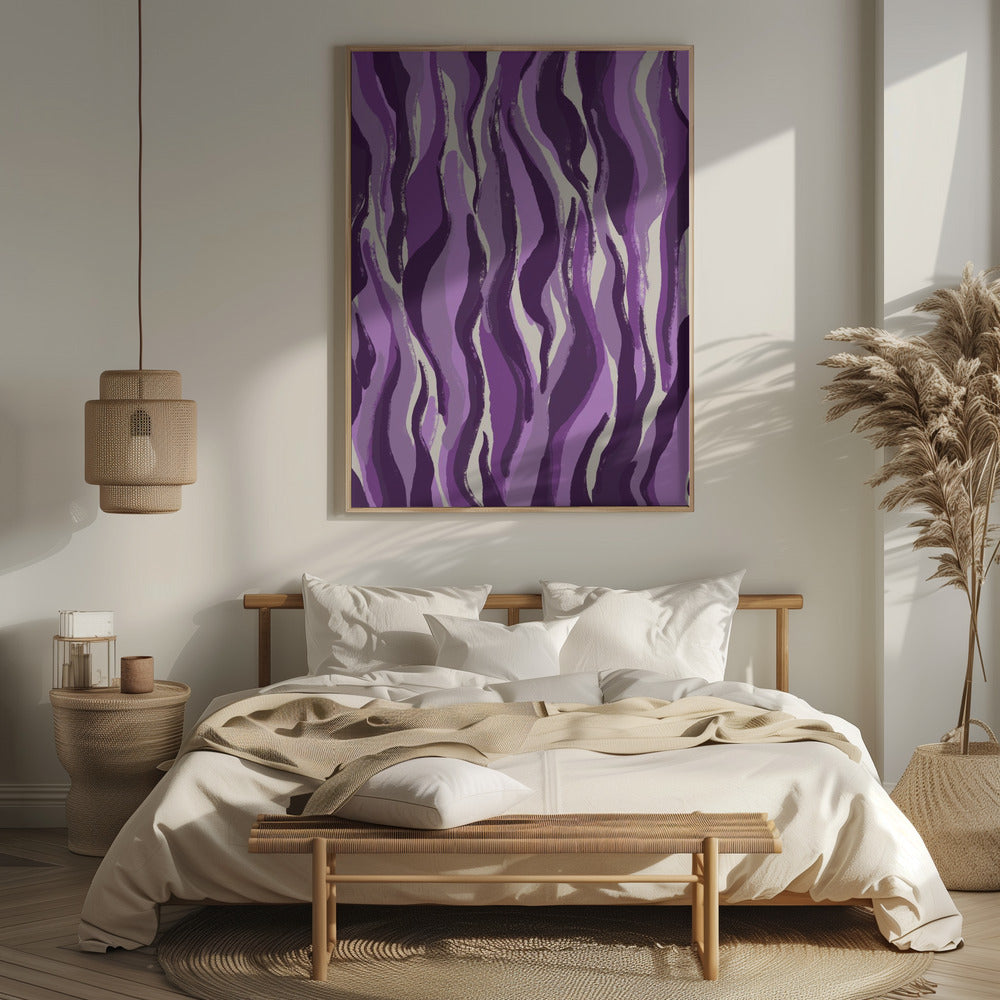 Purple Tiger Pattern Poster