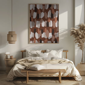 Pastel Earthy Strokes Pattern Poster