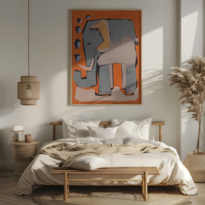 Happy Elephant Poster