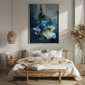 Blue Flower Bouquet Poster