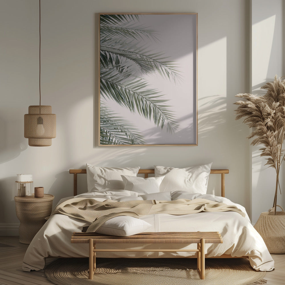 Blush Palm Leaves Poster