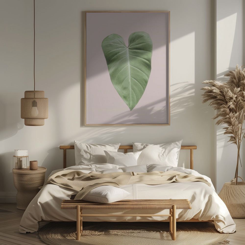 Tropical Leaf Blush Poster