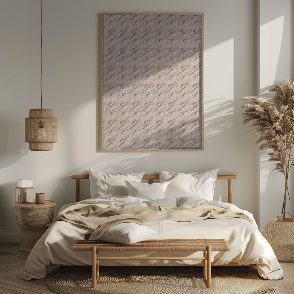 Pastel Waves Pattern Poster