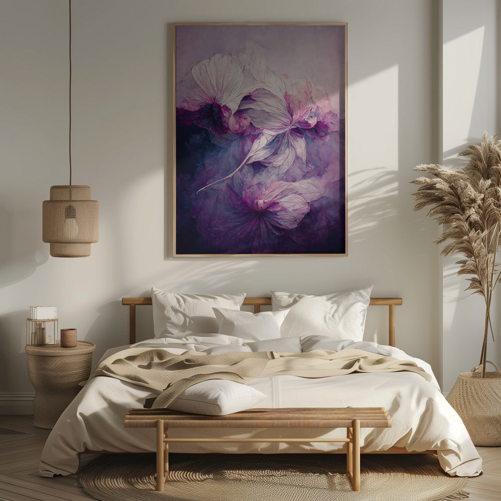 Purple Peony Poster