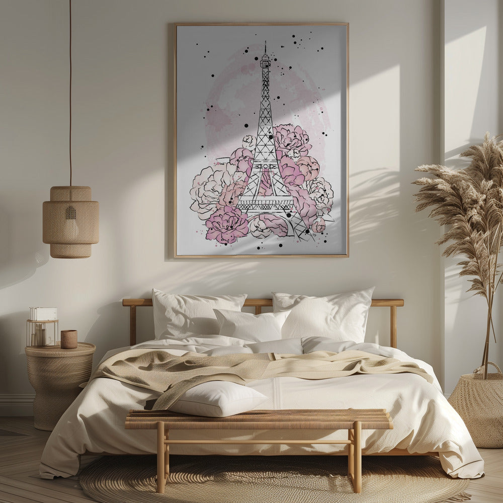 Peony Paris Poster