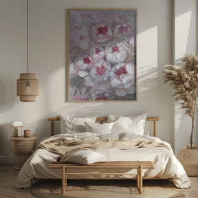 Nuria bouquet of peonies in pink Poster