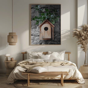 Holly birdhouse Poster