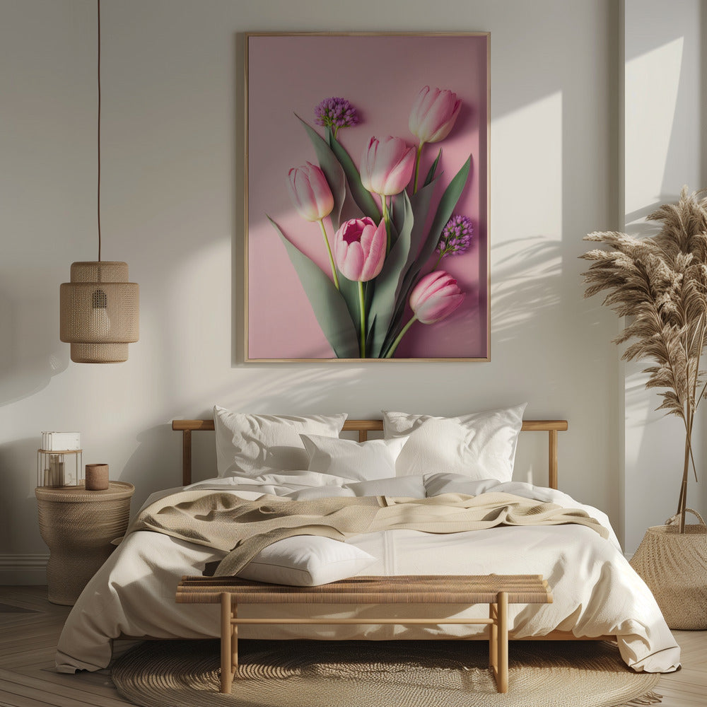 Pink Tulips Poster