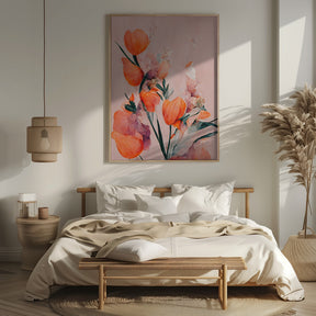 Orange Tulips Poster