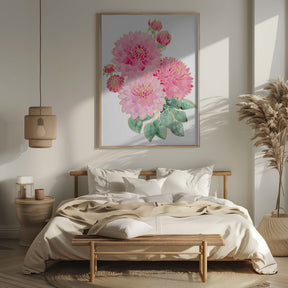 Pacey pink watercolor bouquet Poster