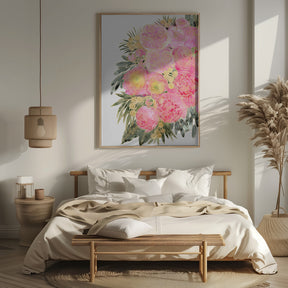 Rekha floral art in light pink watercolor Poster