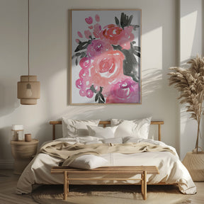 Maeko loose watercolor florals II Poster