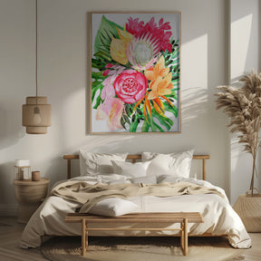 Celia tropical bouquet Poster